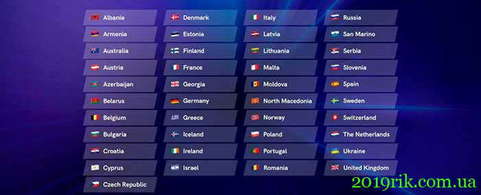 41 країна на новому Євробаченні