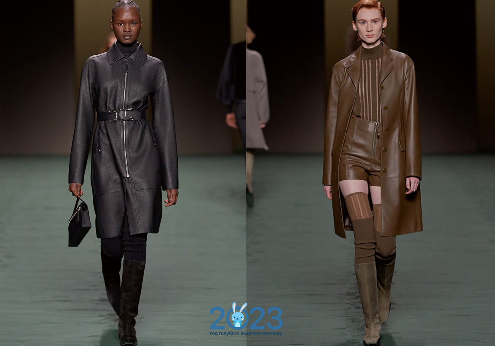 Шкіряні пальта Hermès сезону осінь-зима 2022-2023