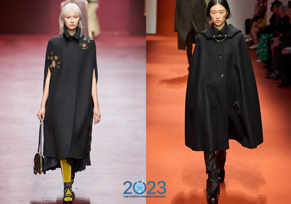 Модні пальто кейпи на 2023 рік